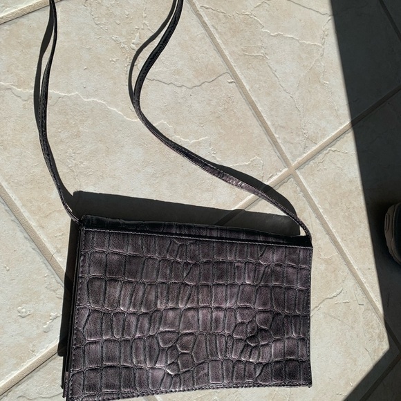 NWT J. Renee Gray/Silver Print Bag - Picture 5 of 12